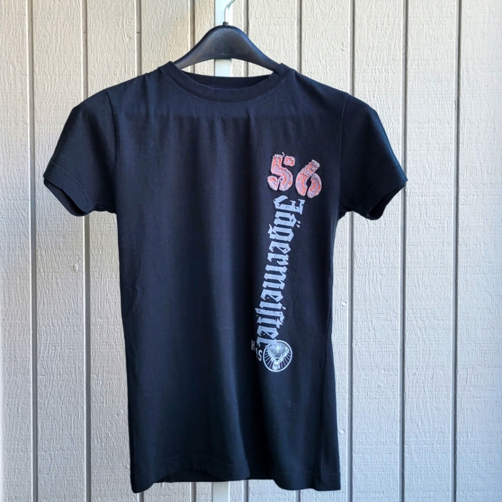 Jagermeister 56 Patch NWOT Black Ladies Small T-shirt Herbs